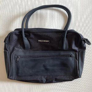 Vintage POLO SPORT Ralph Lauren Navy Blue Briefcase / Messenger Laptop Bag